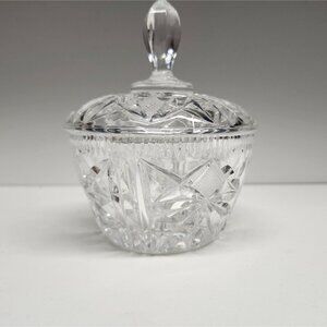 Brilliant Cut Crystal Vintage Sugar Bowl with Lid, Candy Dish  Brightcut